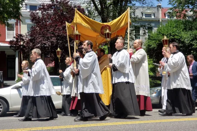 Corpus Christi procession in downtown Washington DC Credit Deirdre McQuade  1