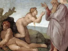 Michelangelo's The Creation of Eve, from the Sistine Chapel ceiling, c. 1510.