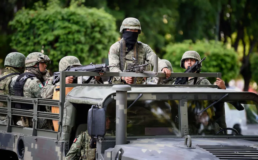 Soldiers patrol in Culiacan on Oct. 18, 2019. ?w=200&h=150