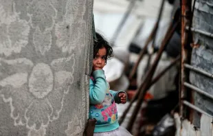 A Palestinian girl in Gaza City Jan. 9, 2020.   Mahmud Hams / AFP via Getty Images.