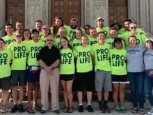 Participants in the 2019 Crossroads walk for life at the Basilica of the National Shrine of the Immaculate Conception, Washington, DC. 