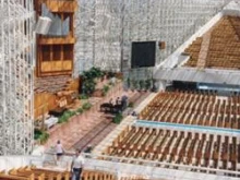 The interior of the Crystal Cathedral. 