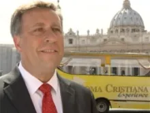  Curtis Martin speaks to CNA outside St. Peter's Basilica on May 11, 2012. 
