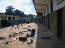 Damage at the Democratic Republic of the Congo's Malole seminary, which was struck by arson Feb. 18, 2017. Photo courtesy of Aid to the Church in Need.