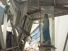 Statue of Mary found amid rubble from the Earthquake in Ecuador on April 16, 2016. Courtesy of the Oblates of St. Francis de Sales.