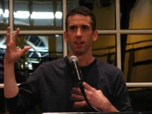 Dan Savage speaking at Illinois Wesleyan University, March 8, 2007. 