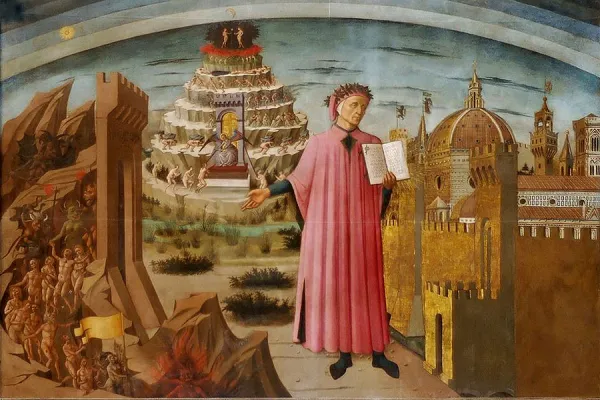 Dante portrait by Domenico di Michelino. . Jim Forest (CC BY-NC-ND 2.0).