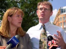 David Clohessy, national director of SNAP and Barbara Blain. 