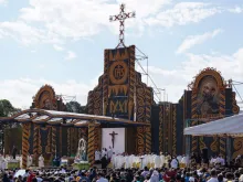The papal altar at Asuncion’s Ñu Guazú park in Paraguay, July 12, 2015. 
