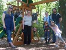 Deacon Ian Hellyer (back right) with his wife and some of his children