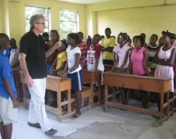 Deacon Patrick Moynihan speaks to students at the Louverture Cleary School in Haiti.?w=200&h=150