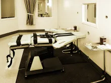 The lethal injection chamber at San Quentin State Prison. 