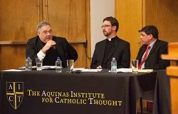 The debate was hosted by the Aquinas Institute for Catholic Thought on Jan. 28, 2012. ?w=200&h=150
