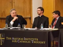 The debate was hosted by the Aquinas Institute for Catholic Thought on Jan. 28, 2012. 