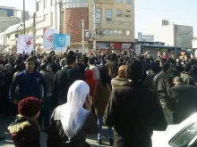 December 29, 2017 protests in Kermanshah, Iran. Public Domain via Wikimedia.