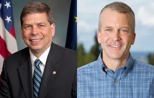 Democrat Sen. Mark Begich of Alaska (left) and Republican candidate Dan Sullivan (right). 