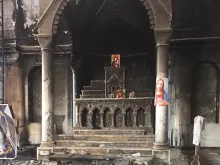 Destroyed church. 