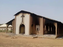 A parish destroyed by Boko Haram during its Oct. 29, 2014 seizure of Mubi, in Nigeria's Adamawa state. 