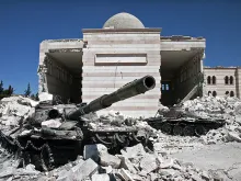 Destruction in Azaz, Syria, near the Turkish border. 