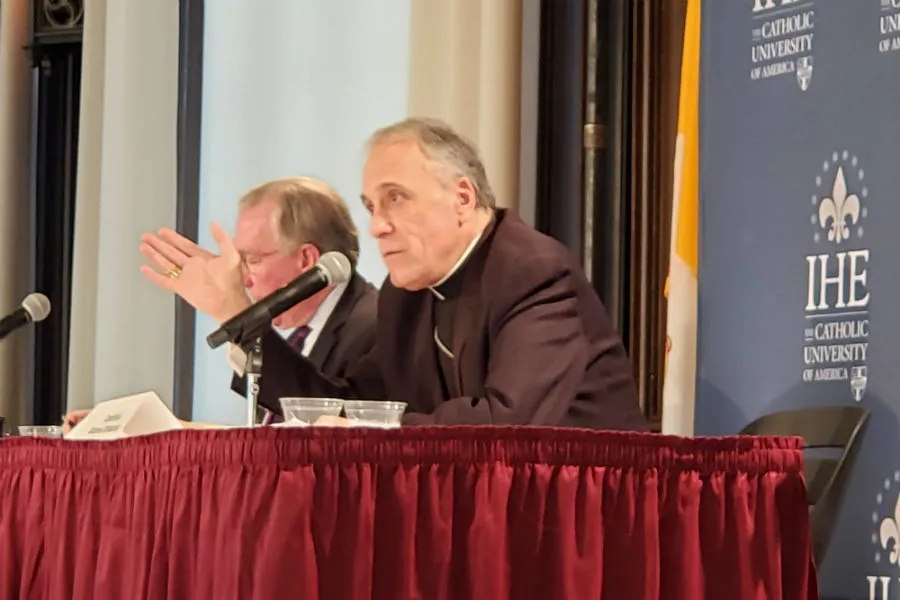 Cardinal Daniel DiNadro and Catholic University president John Garvey at the Role of the Laity in Responding to the Crisis conference, Feb. 6, 2019. Courtesy photo.?w=200&h=150