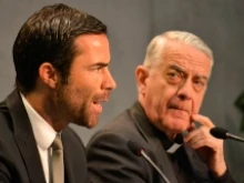 Rene Bruelhart, director of the Vatican's Financial Information Authority, speaks at the Vatican Press Office, May 19, 2014. 