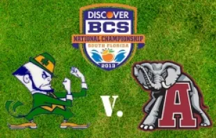 Discover BCS Championship Game between 1. Notre Dame and 2. Alabama. 