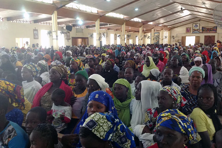 Displaced persons fill a church in Maidiguri, Nigeria, Dec. 2014. ?w=200&h=150