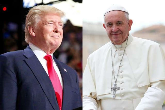 Donald Trump Credit Addie Mena Pope Francis Credit Daniel Ibanez CNA