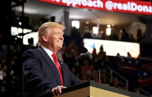 US president-elect Donald Trump speaks at the Republican National Convention in Cleveland, July 21, 2016.   Addie Mena/CNA.