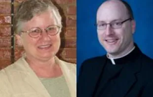 Dr. Mary L. Gautier and Fr. Shawn McKnight 