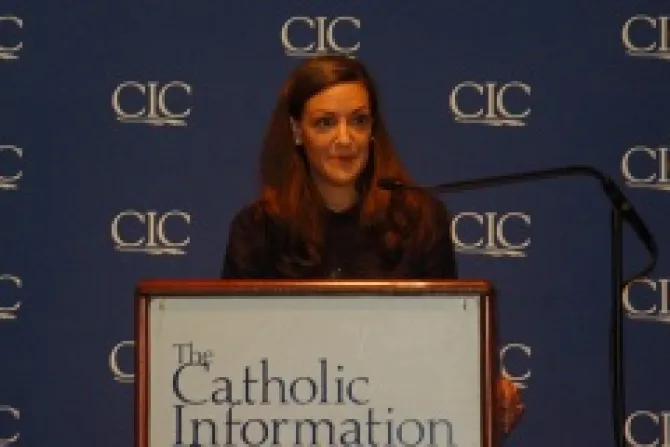 Dr Susan Hanssen discusses religious freedom at the Catholic Information Center on June 4 2013 Credit Addie Mena CNA CNA US Catholic News 6 4 13