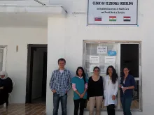 Zuzana Dudova (center) and her 'charity batallion' at the St. Elizabeth Clinic for displaced persons in Erbil, Iraq. 
