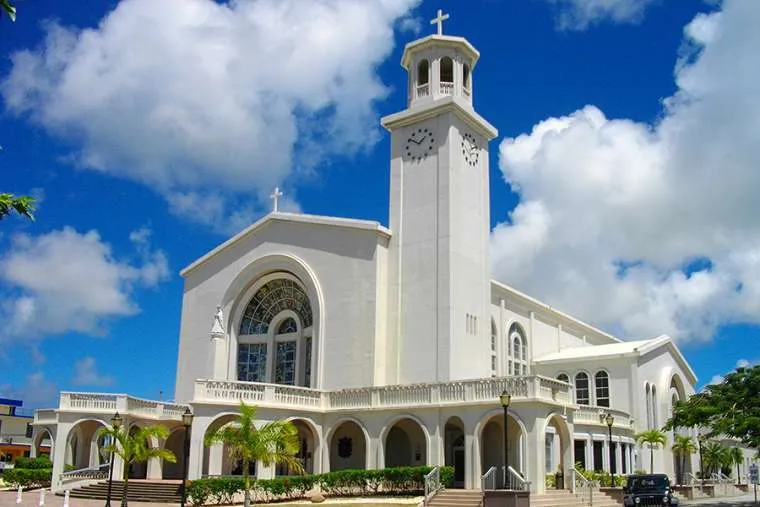 Dulce Nombre de Maria Cathedral Basilica, the seat of the Archbishop of Agana, Guam. Public Domain.?w=200&h=150
