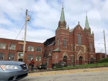 Damage to St. Mary of Czestochowa in New Kensington on April 8, 2020. 