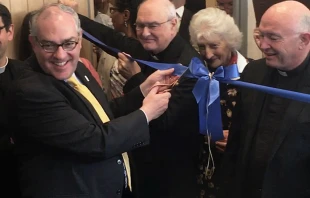 EWTN chairman Michael Warsaw at the network's launch of a studio in Walsingham, England, Aug. 29, 2017.   Alan Holdren/CNA.