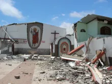 A church damaged in Ecuador's April 2016 earthquake. 