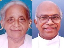 The late Elizabeth Anikuzhikattil and her son, Bishop Mar Mathew Anikuzhikattil