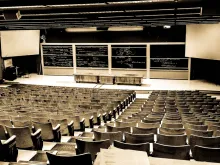 Empty College Classroom. 