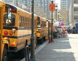 Empty buses lined up along a street in Philadelphia. ?w=200&h=150