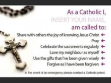 A copy of the faith cards being distributed in England and Wales