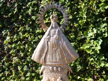 The replica statue of Our Lady of Charity of El Cobre, which was enthroned in the Vatican Gardens, Aug. 28, 2014. 