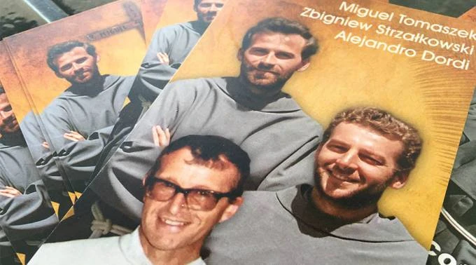 Holy cards of the martyrs Fathers Zbigniew Strzalkowski, Michele Tomaszek, and Alessandro Dordi, who were beatified Dec. 5, 2015. ?w=200&h=150
