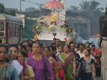 A Eucharistic procession held in Mumbai in 2014. 