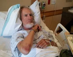 Everett Stadig recuperating in the hospital after being shoved and breaking his hip. Photo courtesy of Everett Stadig.?w=200&h=150
