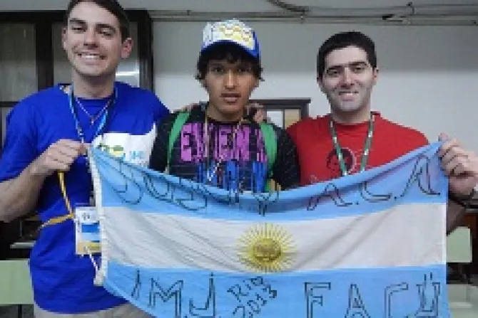Facundo center traveled across South America on foot to attend World Youth Day Credit Estefania Aguirre CNA CNA 7 26 13