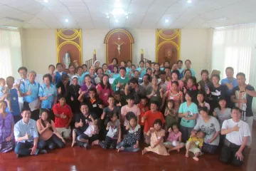 Families sharing Gospel experience with Focolarins in Chiang Mai diocese  Thailand  Credit Chiang Mai diocese CNA CNA