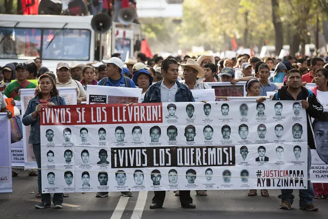 Family members of 43 missing students from Guerrero State in Mexico protest in Mexico City Nov 5 2014 Credit Brett Gundlock Getty Images CNA 11 13 14
