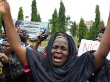 Family of kidnapped school girls in Nigeria. 