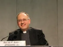Jesuit Father Antonio Spadaro speaks April 5, 2013 at the presentation of the digital version of La Civilta Cattolica. 