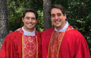 Father Connor (left) and Father Peyton Plessala. Courtesy photo.
